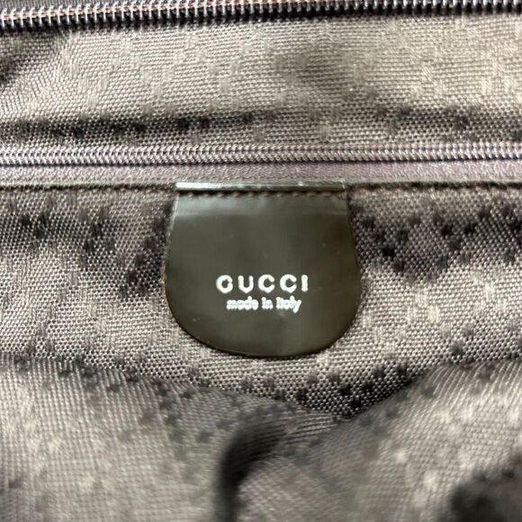 Gucci Bamboo Handle Black Nylon Satchel Bag - Picture 11 of 16